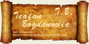 Teofan Bogdanović vizit kartica